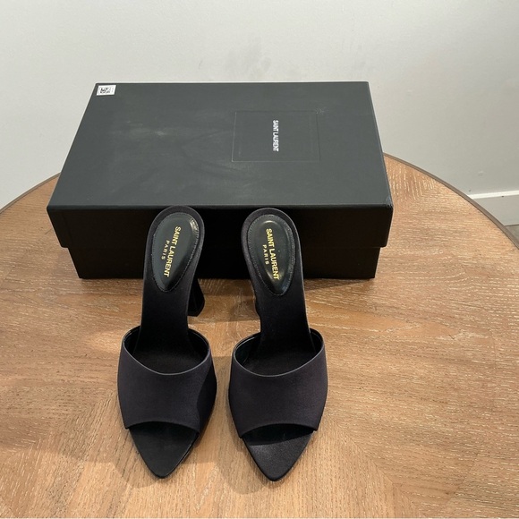 Saint Laurent Suite 105 Satin Mule Women's - Picture 5 of 8